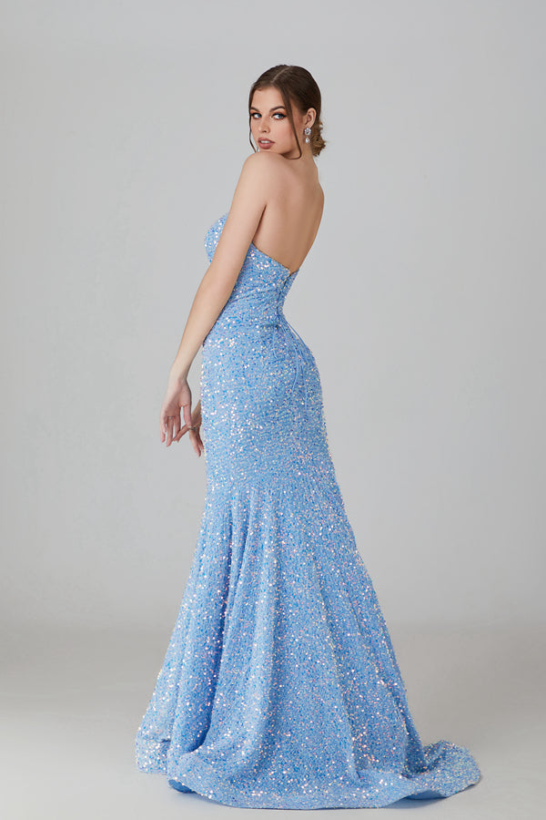 Wholesale Glamour Sparkling Beaded Mermaid Prom Gown - Illuminate the Night 32736