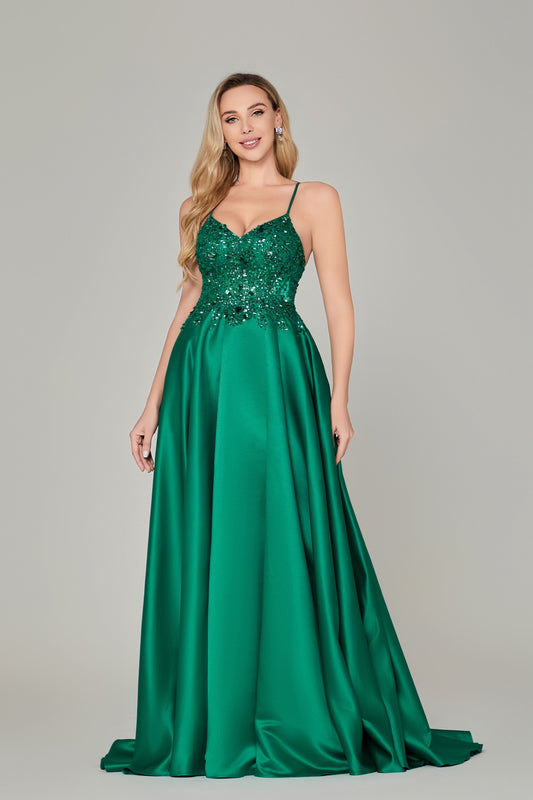 Wholesale Lace Beaded and Satin Prom Dresses 32864