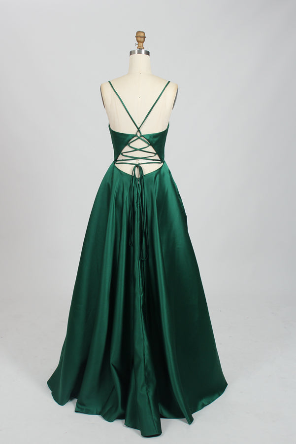Wholesale Timeless Charm Simple Satin Prom Gown 32636
