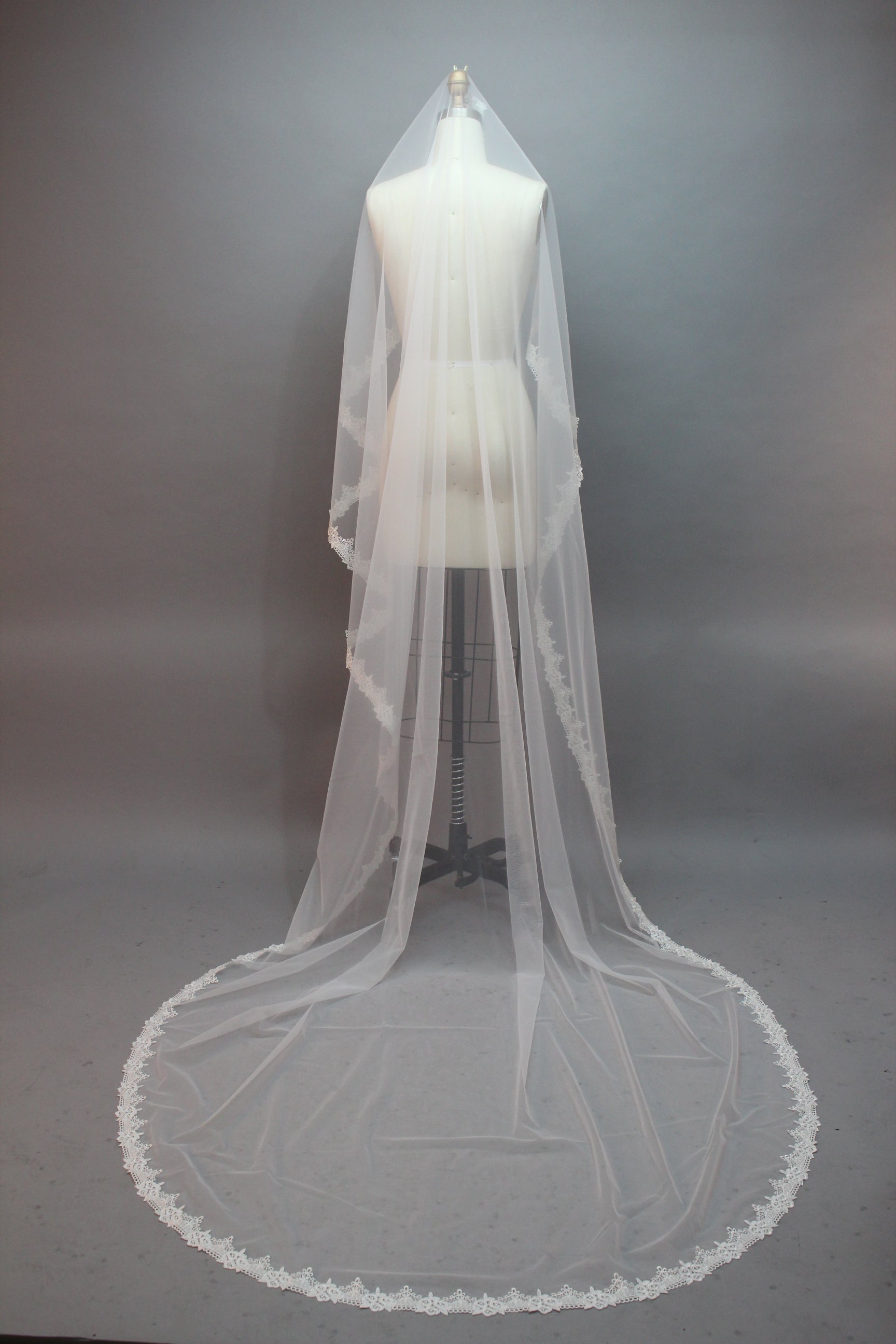 Graceful Lace Edge Veil - Exquisite Elegance for Your Wedding T025 –  ilovelene
