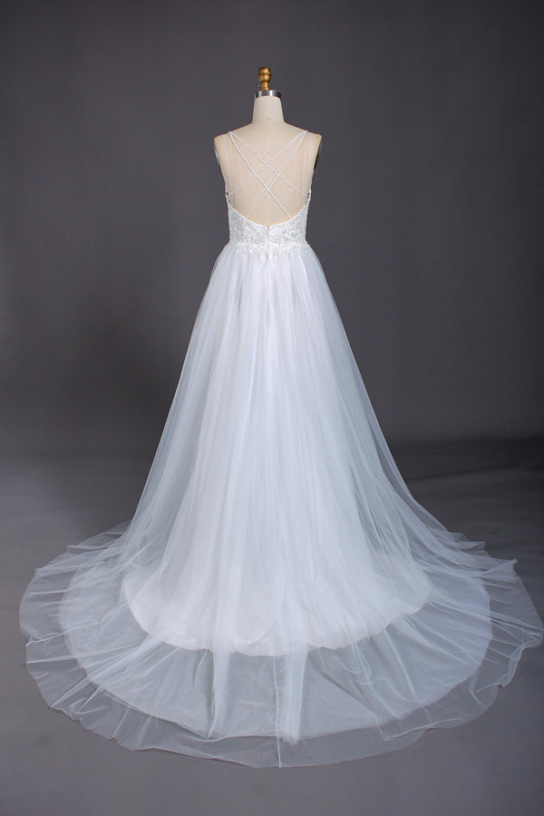 Enchanting Garden Lace Wedding Gown with Tulle Ballgown Skirt 3293