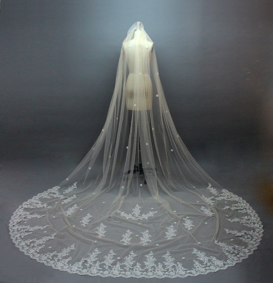 Enchanting Lace Veil - Adding Romance and Elegance to Your Wedding T050