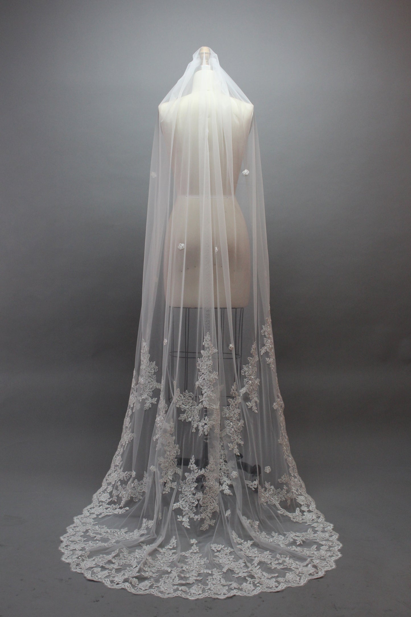 Delicate Lace Veil - Enhance Your Bridal Beauty T019