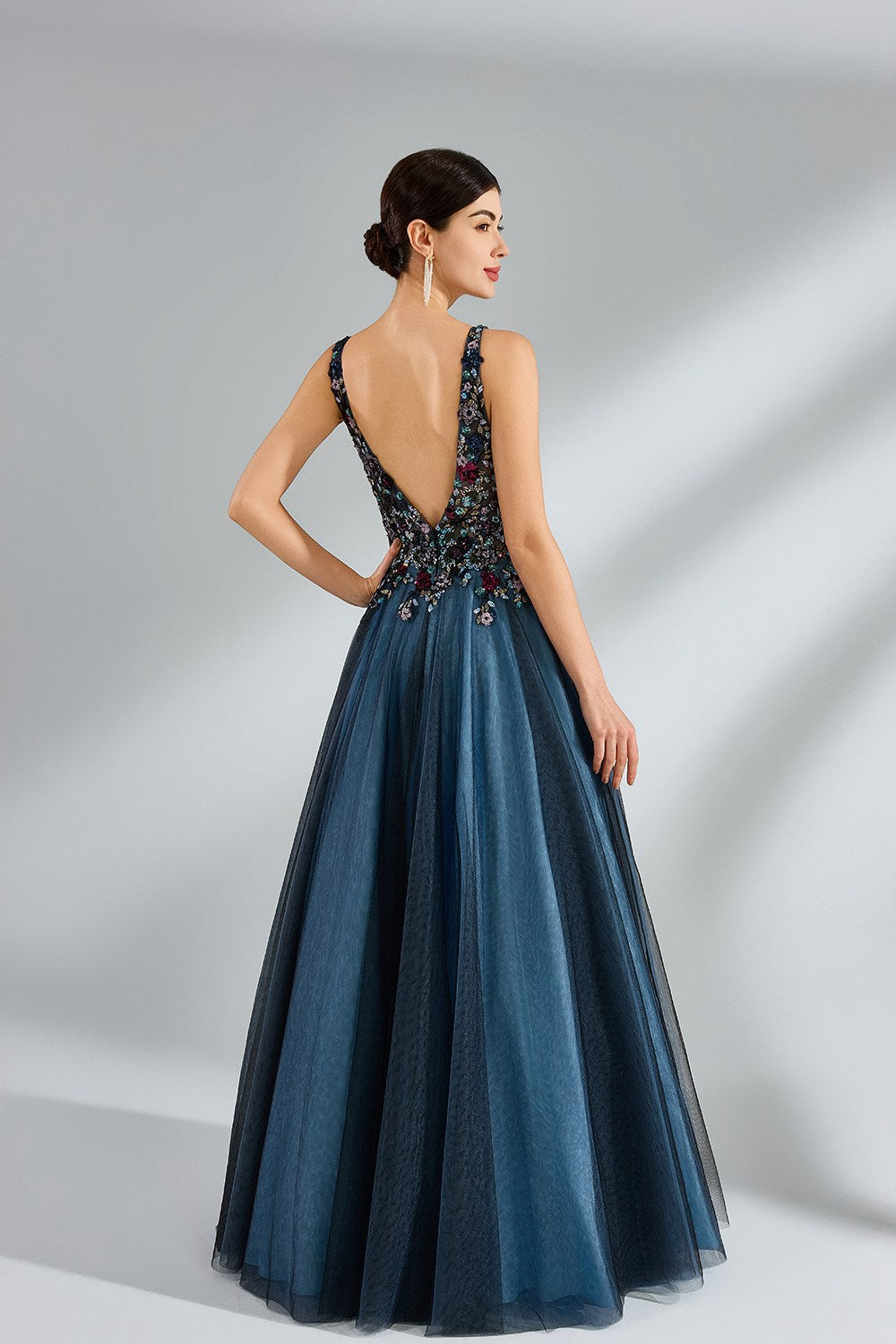 Multicolored Beaded Ball Gown for a Magical Prom Night 3320