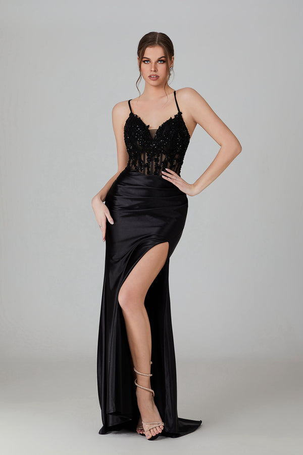 Wholesale Glamour Lace Mermaid Prom Gown with High Slit - Redefine Elegance 32728