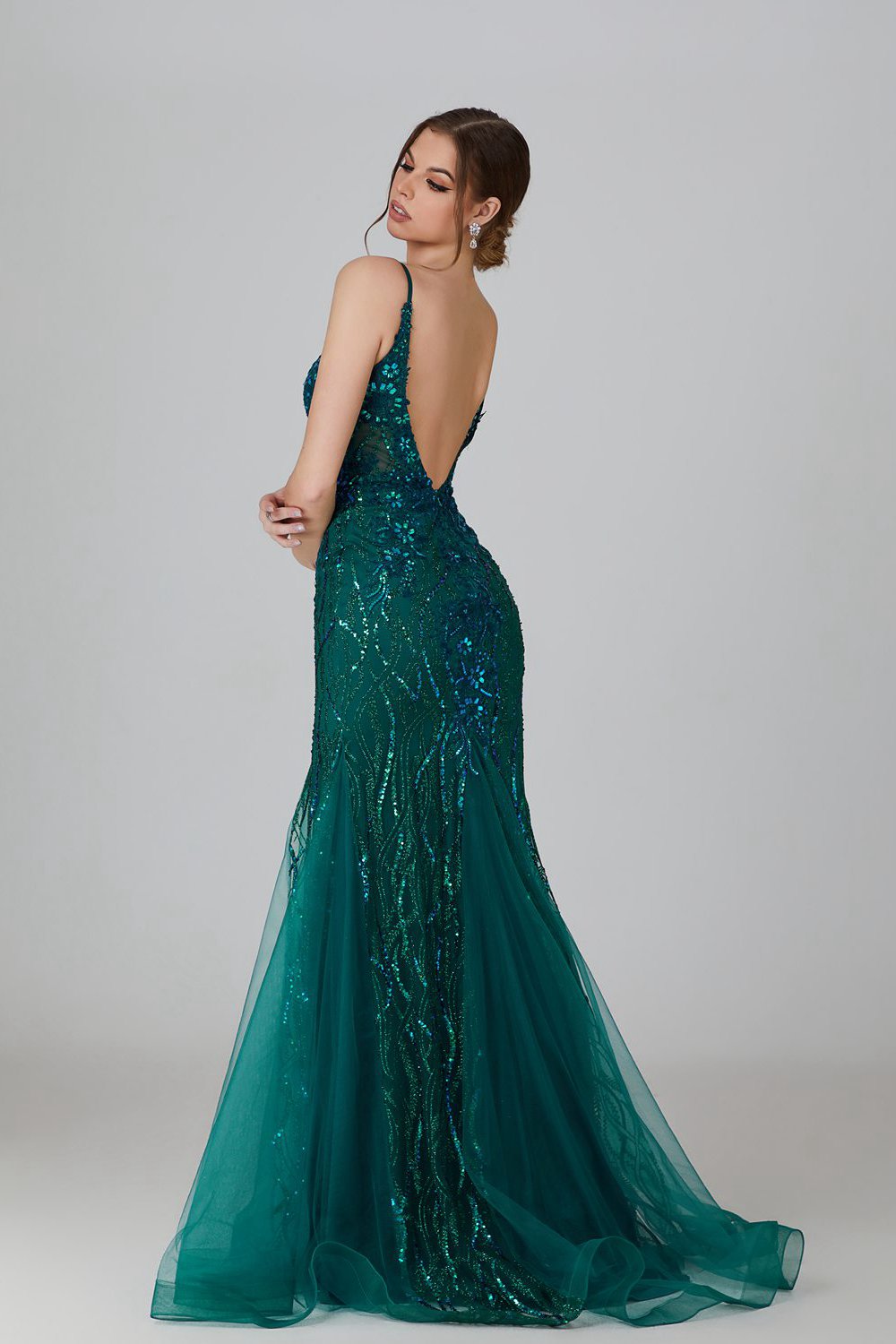 Wholesale Splendor The Captivating Netted Mermaid Prom Gown 3308