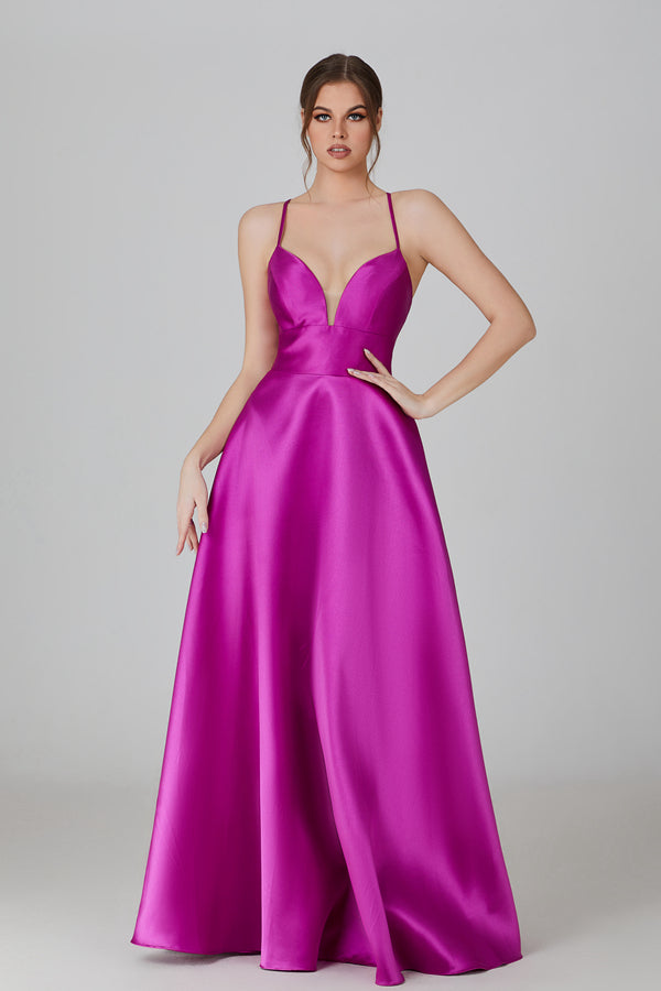 Wholesale Timeless Charm Simple A-Line Tulle Prom Gown 32747