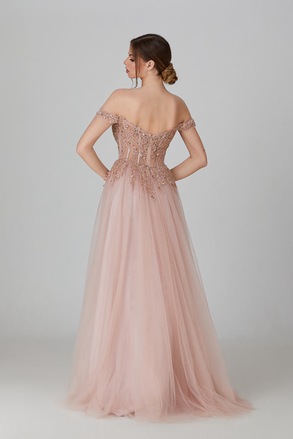 Wholesale Elegance Lace Applique Capelet Prom Gown 32737