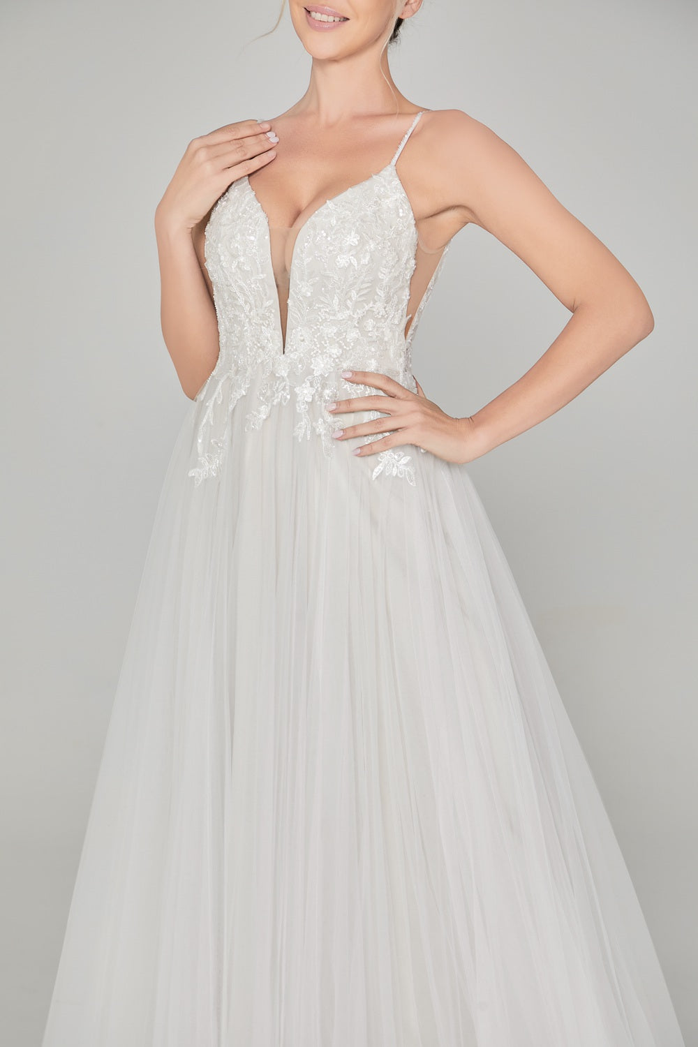 Lace Petal and Tulle Wedding Gown - A Floral Fantasy 32847
