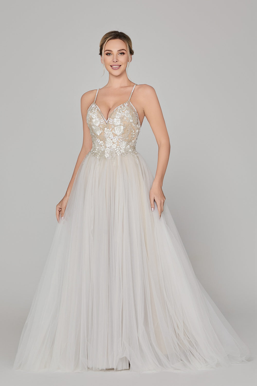Lace Petal and Tulle Wedding Gown - A Floral Fantasy 32850