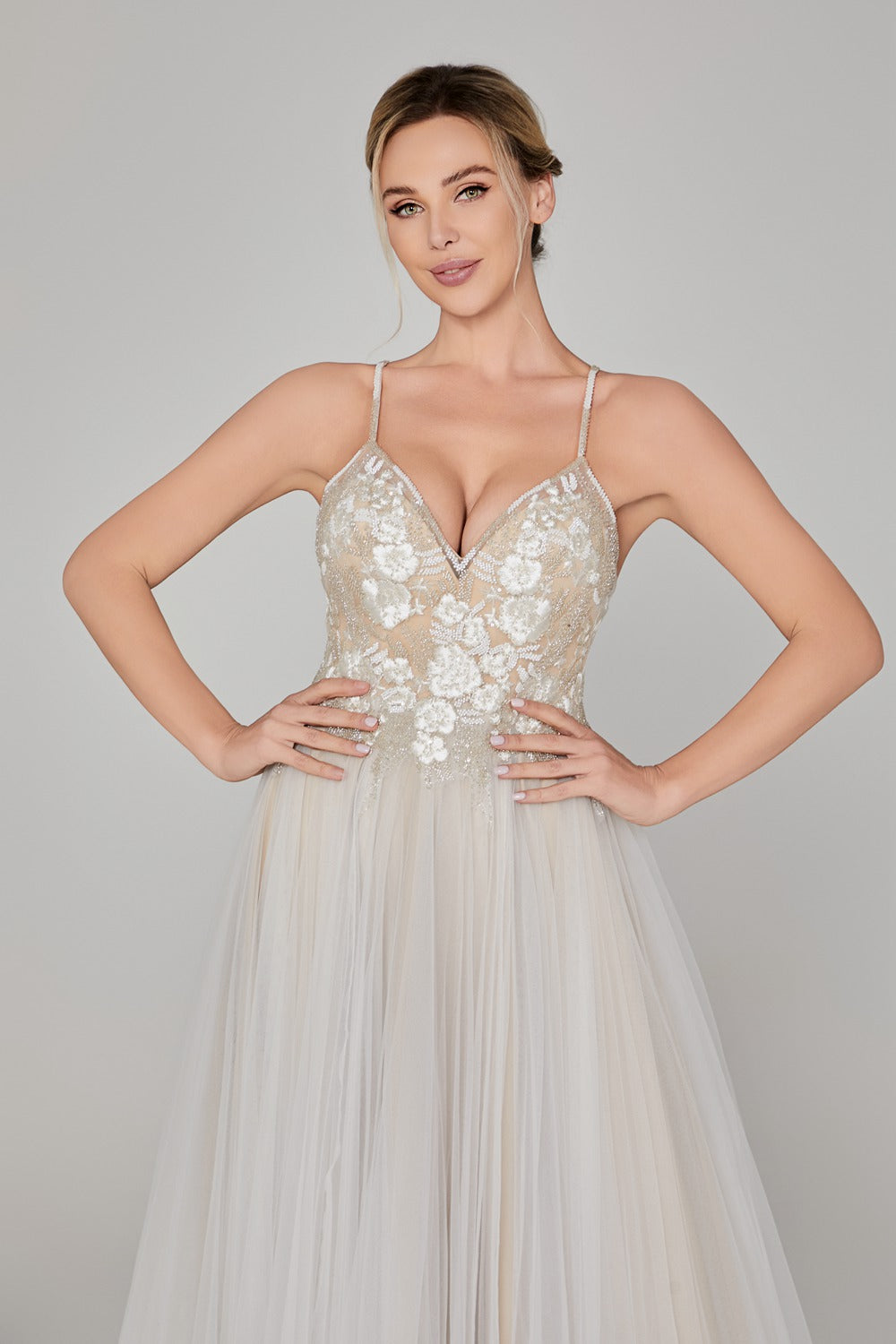 Lace Petal and Tulle Wedding Gown - A Floral Fantasy 32850