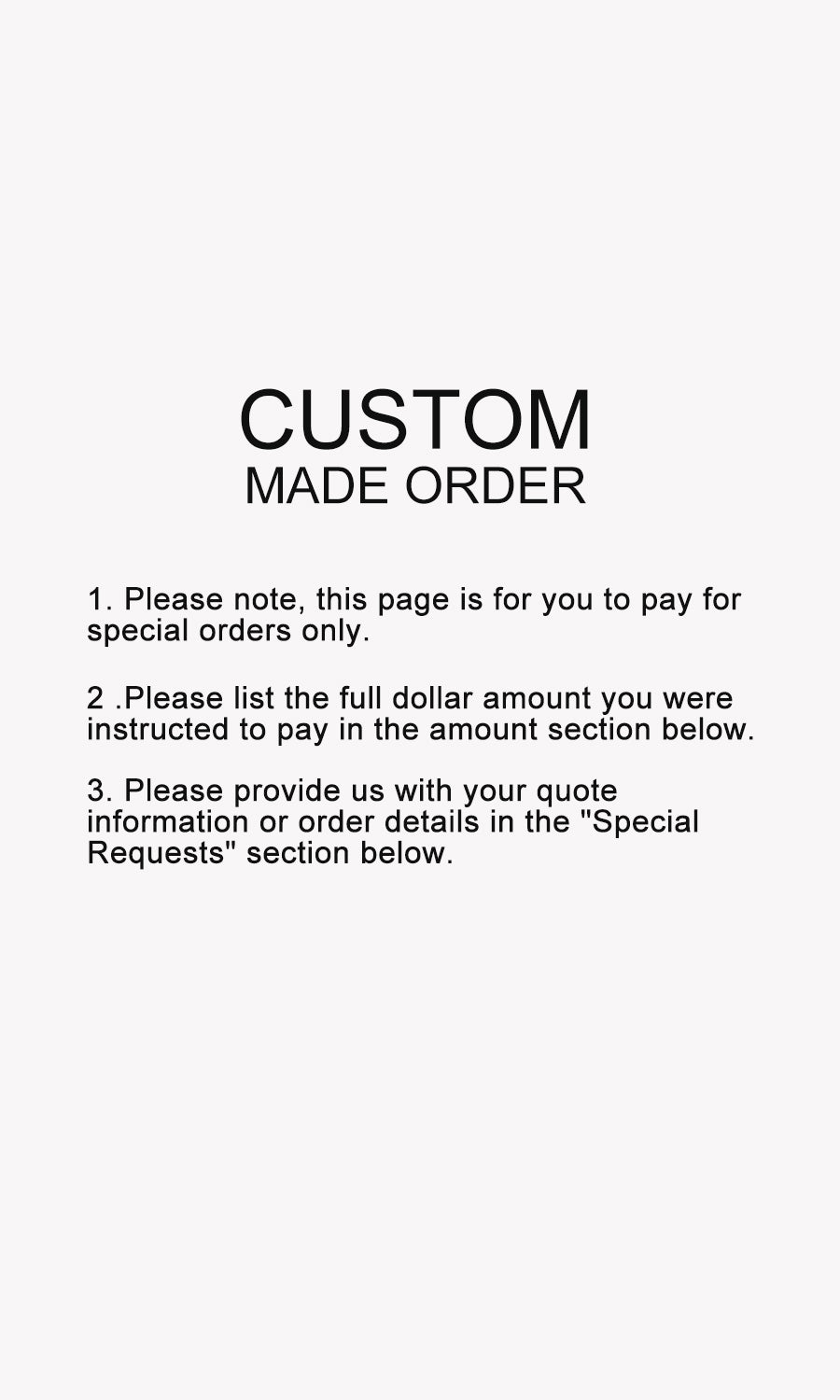 Sample Charge5 (Pay after confirm with the customer service)