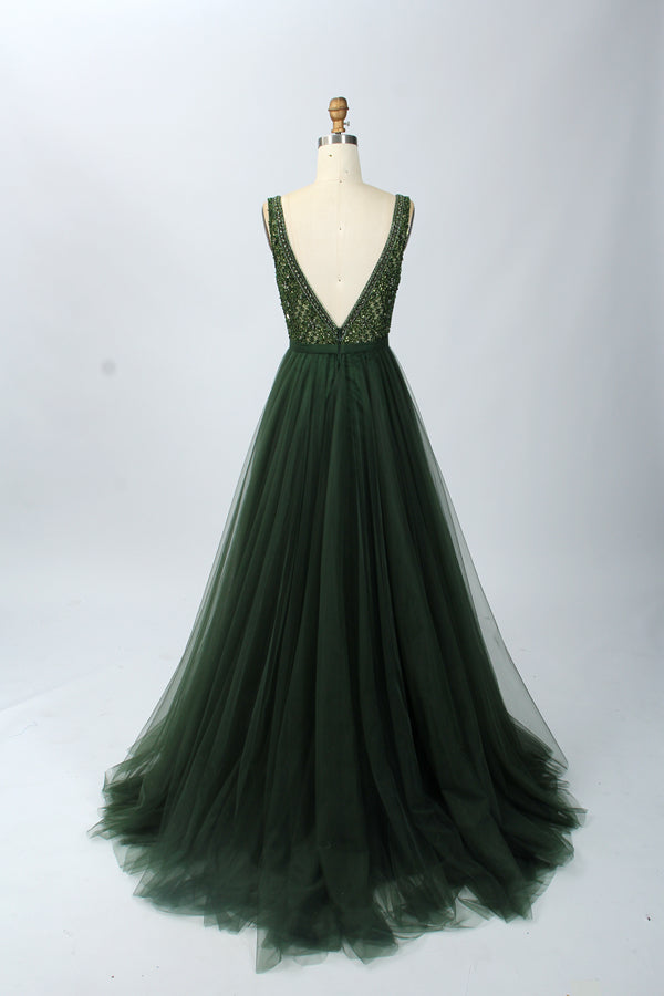 Wholesale Dazzling Elegance Tulle Hand-Beaded Mesh Prom Dresses 32418D