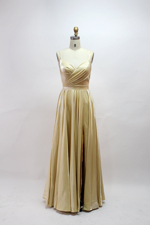 Wholesale Luxurious Allure Velvet Slit Prom Gown 32569