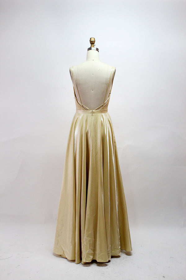 Wholesale Luxurious Allure Velvet Slit Prom Gown 32569