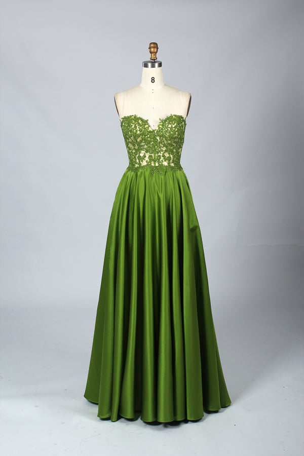 Wholesale Romantic Grace Lace Strapless Prom Gown 32639