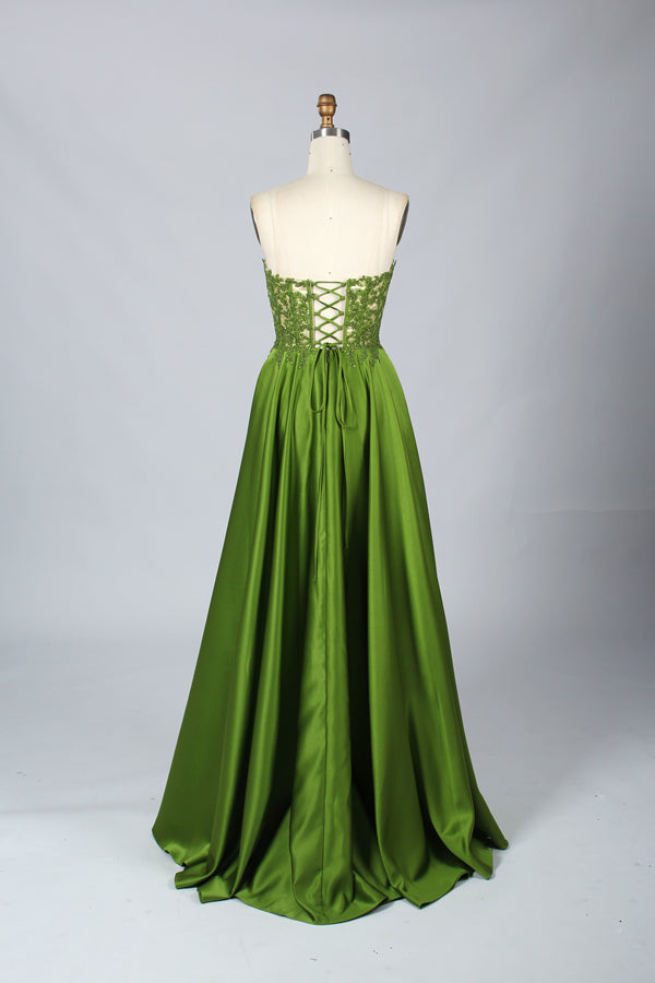 Wholesale Romantic Grace Lace Strapless Prom Gown 32639