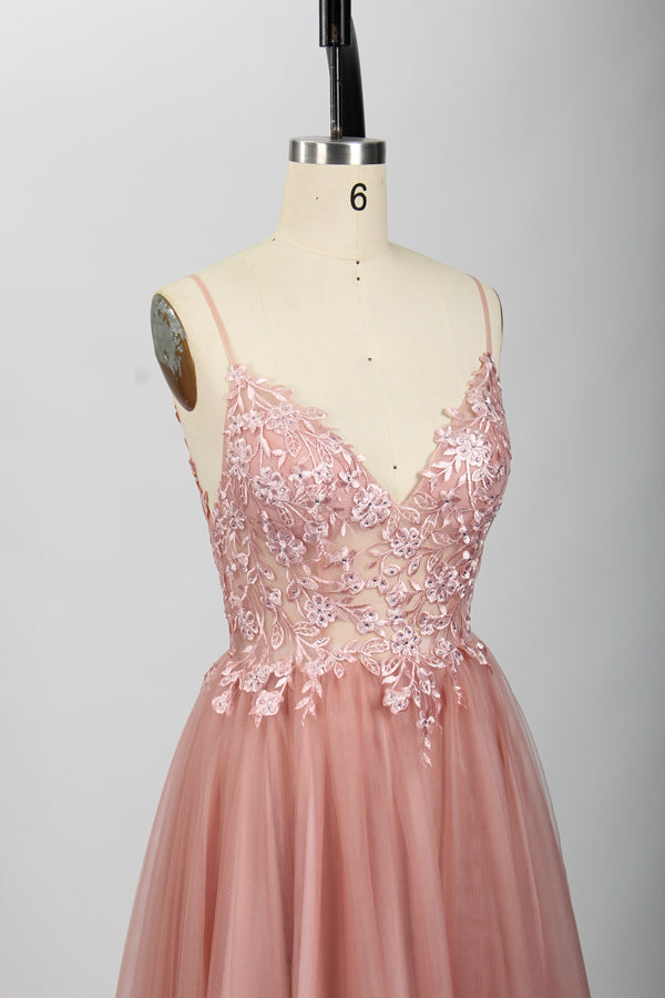 Wholesale Lace Appliqué Beaded Prom Gown 32649