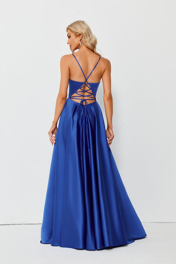 Wholesale Timeless Charm Simple Satin Prom Gown 32636