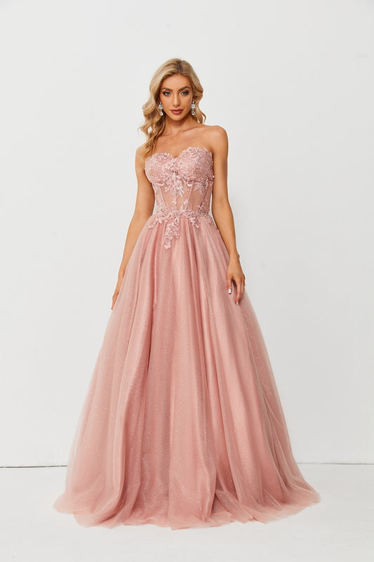 Romantic Sophistication Lace Sweetheart Ball Gown Prom Dress 32665