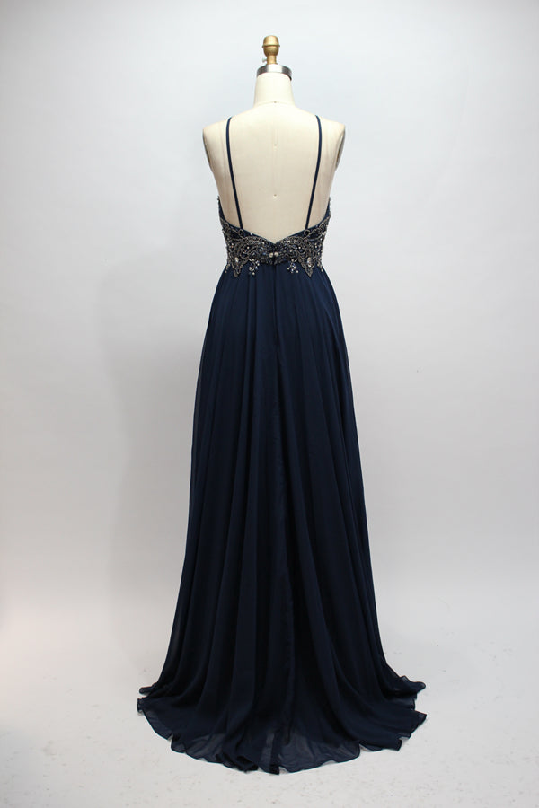 Wholesale Exquisite Craftsmanship Hand-Beaded Chiffon Prom Gown 9107