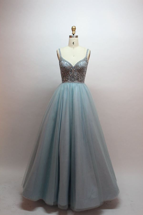 Wholesale Exquisite Craftsmanship Hand-Beaded Chiffon Prom Gown 9133