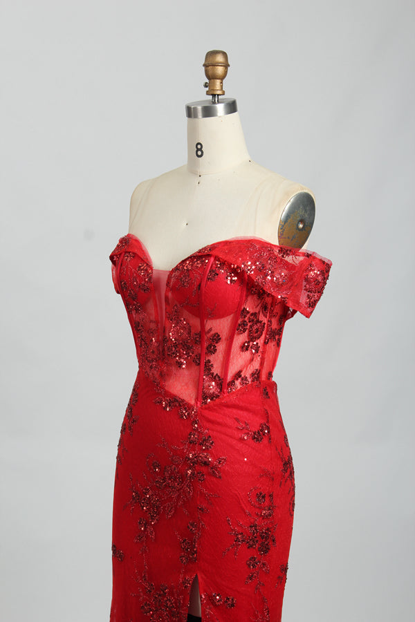 Wholesale Backless Tie-Back Slit Mermaid Gown 32695