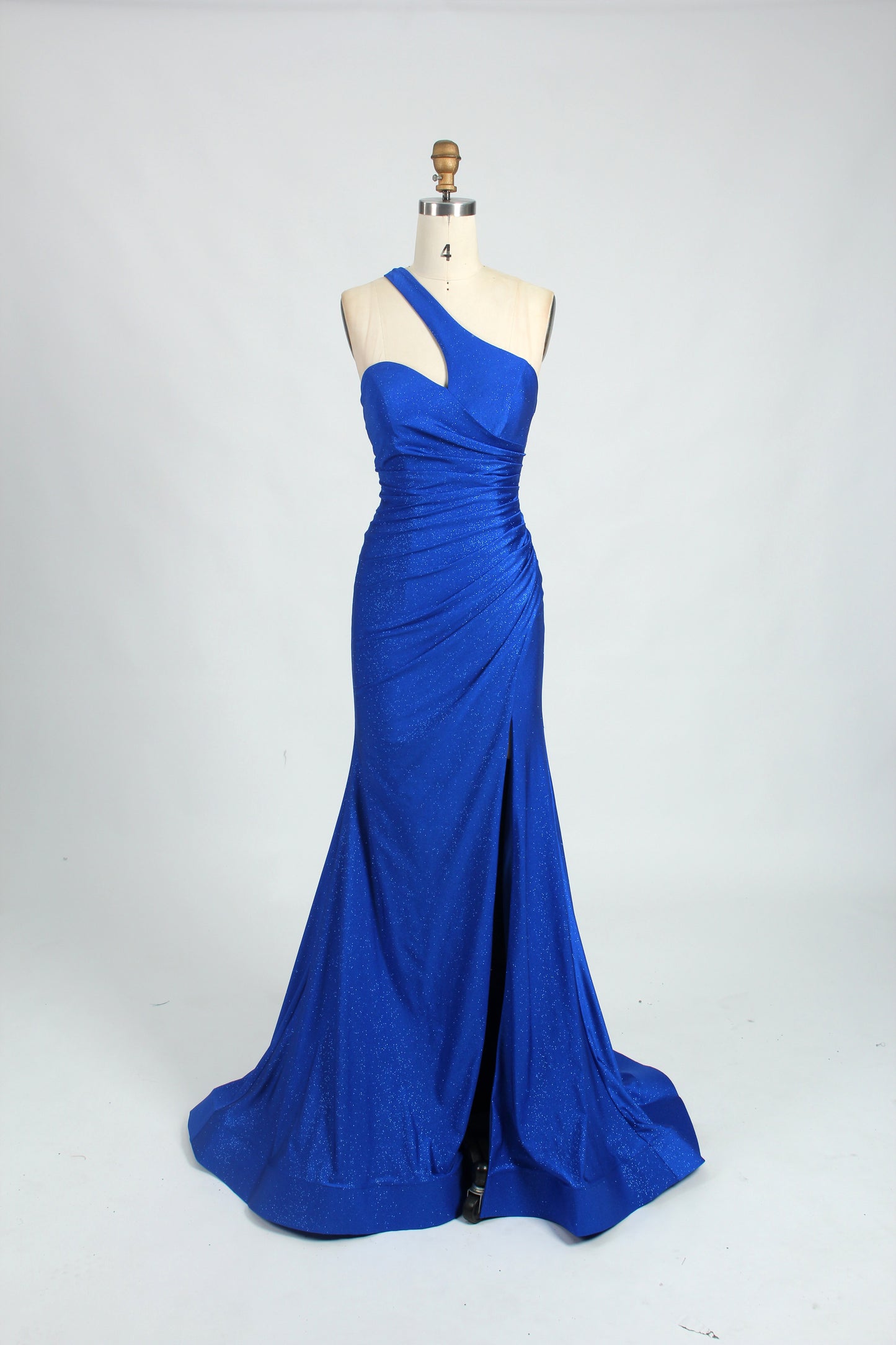Sparkling Single-Shoulder Mermaid Prom Dress 32734