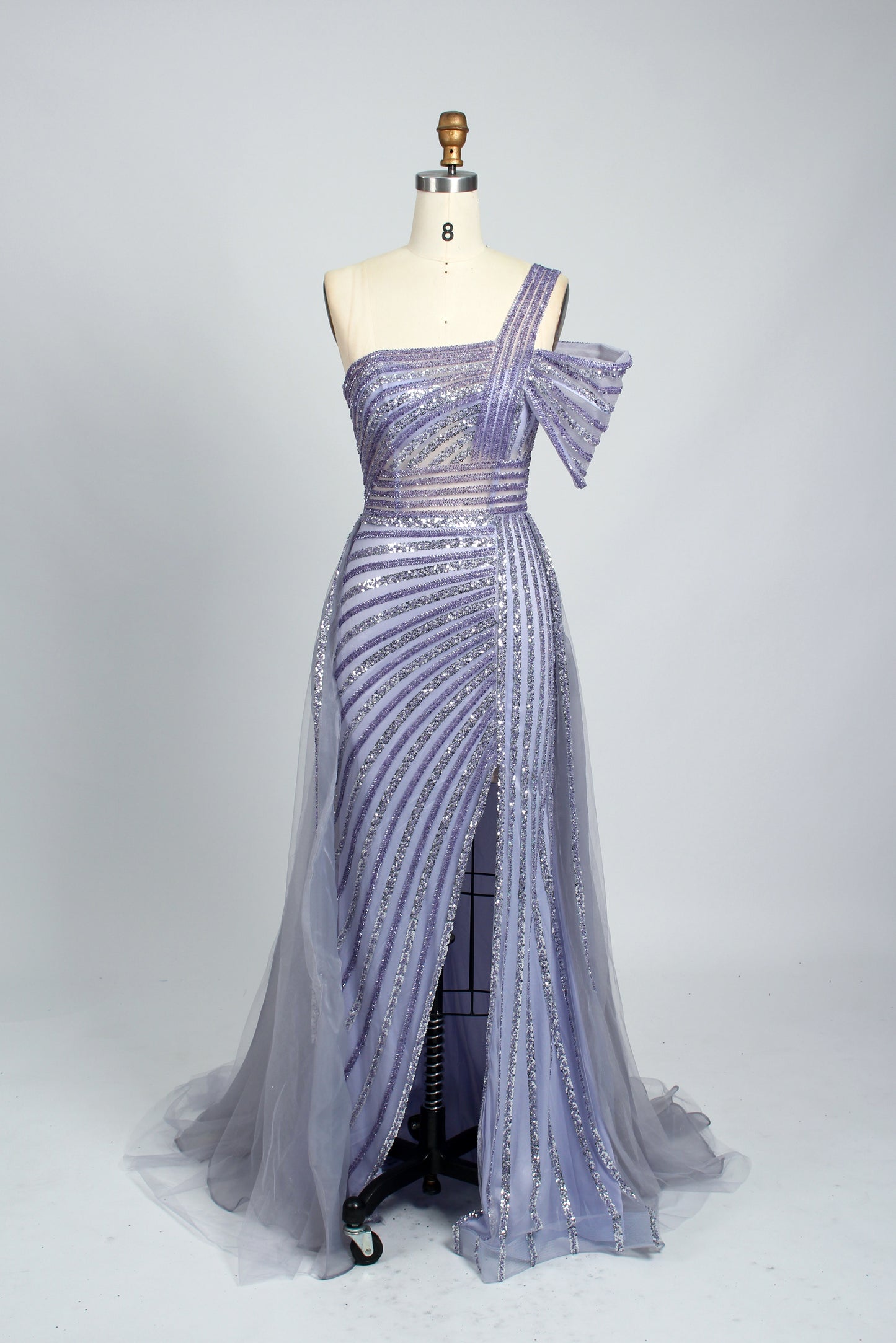 Wholesale Shimmering One-Shoulder Evening Gown - Radiate Elegance KL127
