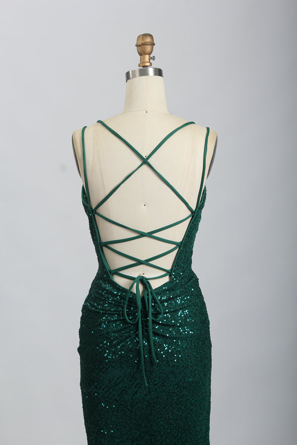Wholesale Backless Tie-Back Slit Mermaid Gown 32694