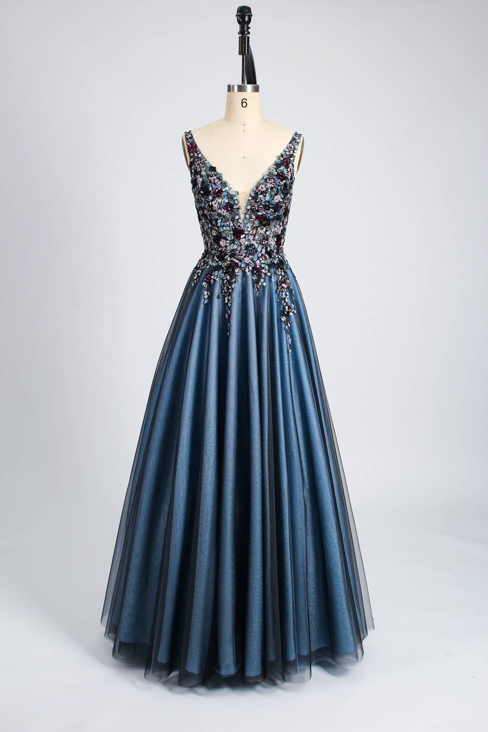 Multicolored Beaded Ball Gown for a Magical Prom Night 3320