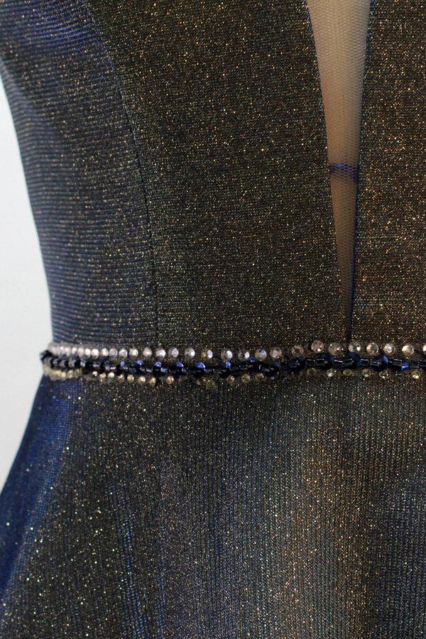 Sparkling Skirt with Beaded Waist Belt Prom Wholesale KT1255
