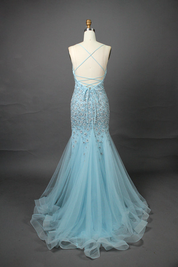 Exquisite Elegance Wholesale Lace Appliqué Mermaid Prom Dresses KT1278