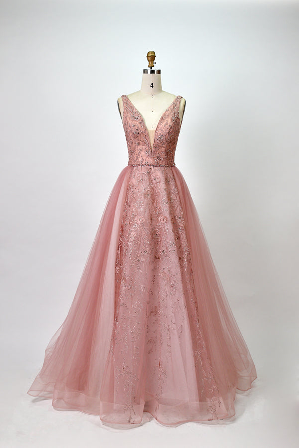 Wholesale Lace Appliqué Tulle Prom Dresses KT1295