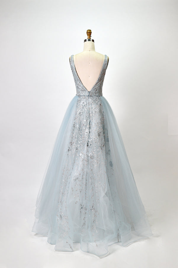 Wholesale Lace Appliqué Tulle Prom Dresses KT1295