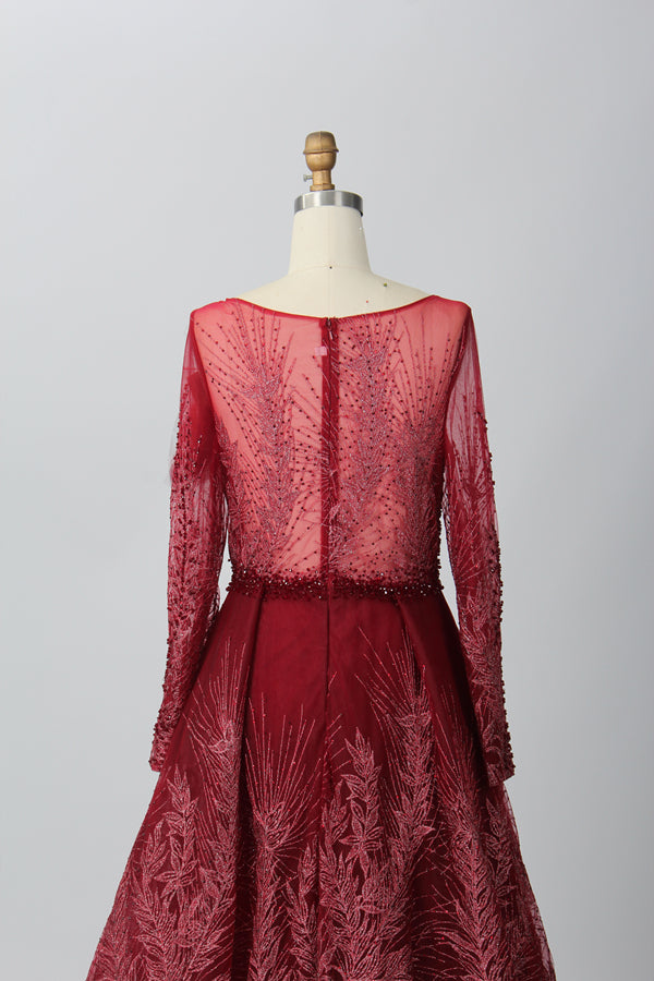 Timeless Elegance Wholesale Hand-Embellished Beaded Evening Gowns MK053