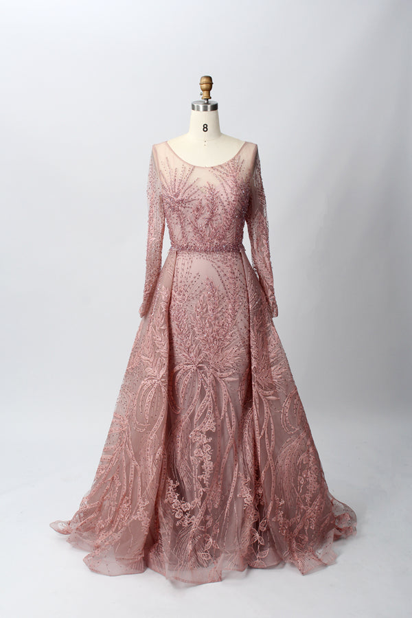 Timeless Elegance Wholesale Hand-Embellished Beaded Evening Gowns MK053