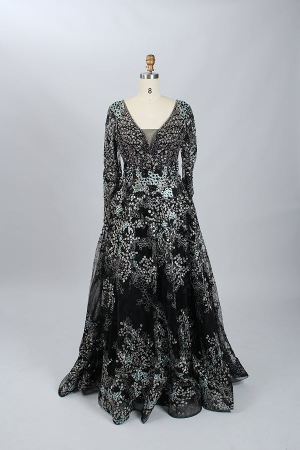 Wholesale Plus Size Hand-Embellished Beaded Evening Dresses MK060