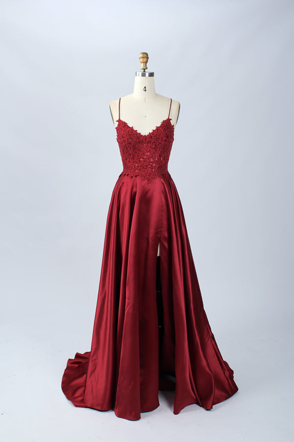 Enchanting Radiance Lace and Satin Prom Wholesale QT005B