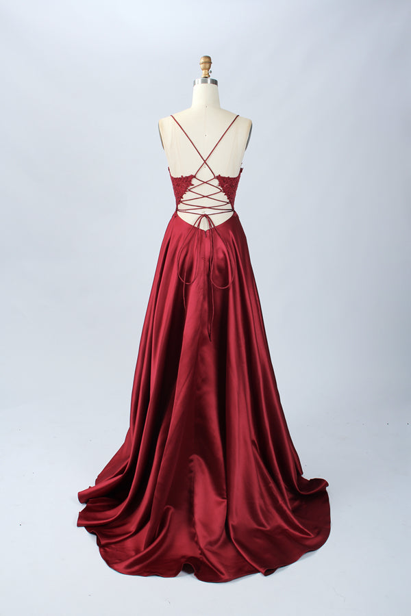 Enchanting Radiance Lace and Satin Prom Wholesale QT005B